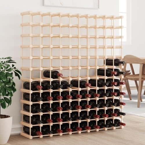 GCHDHAPB Armoires et rangement en pin massif pour 120 bouteilles 112,5 x 23 x 123,5 cm