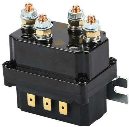 Asyduey Relé de Cabrestante Eléctrico de 250 A y 12 V, Relé Impermeable Integrado 4250X, Relé de Cabrestante Adecuado para Vehículos Todoterreno de 5000 A 7000 Libras