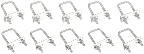 QUARKZMAN 2pz M6 40mm 1pcs M8 50mm U-Bulloni Quadrati Larghezza Interna Acciaio Inox 304 con Dadi Cinghie Telaio