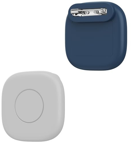 Silicone Case for Tile Mate 2024/2022 with Safety Pin, 2 Pack Waterproof Hidden Holder for Life360 Tile Tracker | Secure & Discreet | for Kids Elderly Clothing Luggage (Navy/Gray)