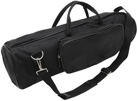 UKCOCO Borsa per Tromba Custodia Portatile Leggera Nero Oxford Tracolla Orizzontale e Tasca Frontale per Trasporto e Conservazione della Tromba