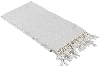 InfuseZen Stonewashed Turkish Bath & Beach Towel –100% Organic Turkish Cotton - Soft, Lightweight, Absorbent - Quick Dry, Sand Free - Pool, Shower, Travel - Peshtemal, Hammam Spa Towel - Off White