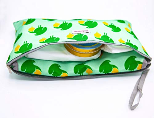 Wickelunterlage für unterwegs mit Windeltasche - wasserabweisend, abwaschbar, faltbar, gepolstert, Geburtsgeschenk, neutrales Design