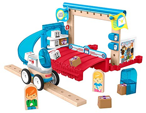 Fisher-Price - Wonder Makers Ufficio Postale con Binari e Costruzioni Giocattolo per Bambini 3+ Anni, GFJ14