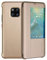 TECHGEAR Mate 20 Pro Smart Case View, Slim Fit Luxury Protective PU Leather Folio Case with Smart Functions Compatible with Huawei Mate 20 Pro - Gold