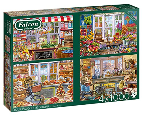 Falcon Puzzle 4x 1000 Teile - Your Favorite Shops – ab 12 Jahren – Retro Puzzle
