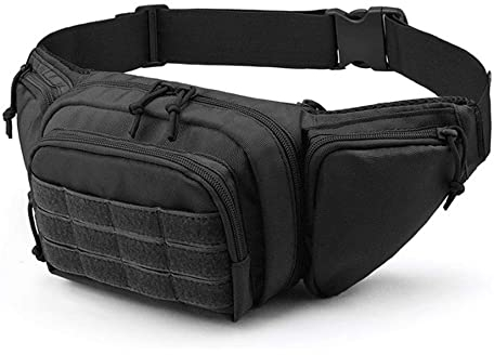 Taktische Gürteltasche Pistolenhalfter Molle Military Combat Taille Gürteltasche Utility Nylon Umhängetasche for die Jagd Camping (Color : TBP003-BK)