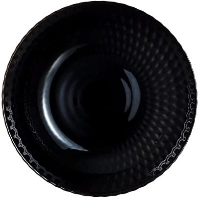 Luminarc Pampille Negro Plato Hondo Vidrio 20cm Sodo Apto Microondas Apto Frigorífico Apilable