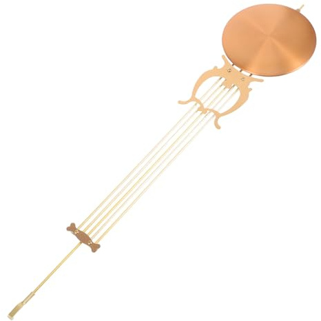 Angoily Metallpendel Für Wanduhr 16X3.4 Zoll Ersatzpendel Mit Hochglanz Gold Für DIY Uhrwerk Reparatur Und Uhr Ersatzteile