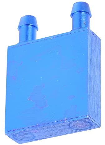 PartyKindom Aluminum Water Cooling Block for CPU Computer Accessory 95mm Pagoda Connector 40x40mm Side Port Liquid Water Cooler Flat Right Angle Design Computer Part