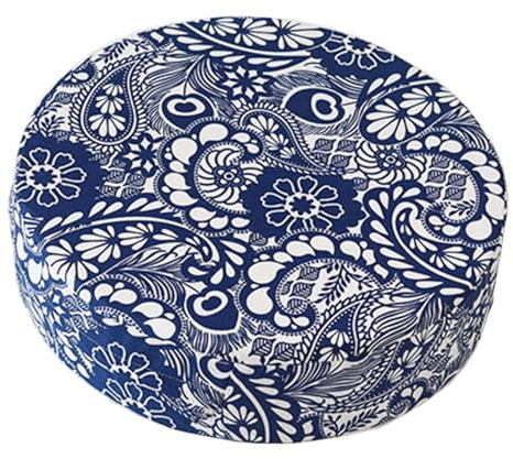 PIPOEI Meditationskissen Yoga Kissen Futon Sitzkissen Rund Futon Matten Tatami Matte Stuhlkissen Ottoman Fußhocker für Zen Yoga Praxis Bodenkissen 06,40cm-10cm