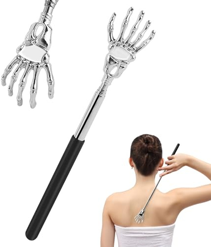 NVIYAM Rascador Espalda Rascador Trasero Rascador de Espalda Telescópico de Acero Inoxidable Telescópico Back Scratcher Herramienta de Masaje Corporal Portátil Espalda Rascador para el Picor Alivio