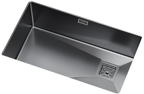 Fregadero de cocina，Fregadero de acero inoxidable de un seno，Fregadero de bar，Fregadero bajo encimera, Instalación empotrada, Instalación separada de fregadero y grifo. (Color : Accessory 1, Size :