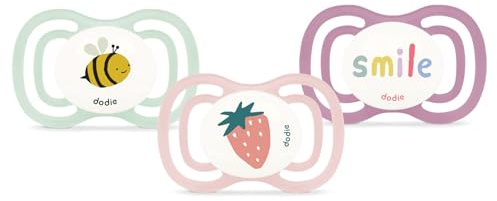 DODIE Sucettes Anatomiques EXTRA, Tetine pour bébé, +18 mois, Rose, Lot de 3
