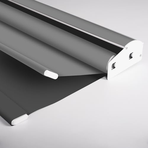 BERISSA Dual Roller Shades,Cordless Doubt Layer Blind Blackout and Light Filtering for Window Shades,Linen Fabric Day and Night Window Blinds,Custom Size