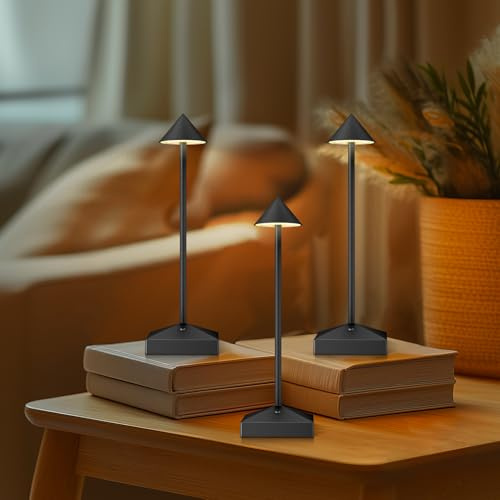 FUNTAPHANTA Small Cordless Table Lamps, Rechargeable, Small Lamp, Portable Table Lights, LED Night Light for Nightstand/Bathroom/Desk/Outdoor Area