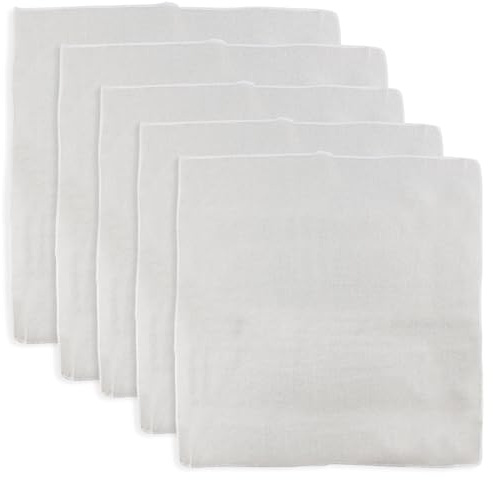 5 Stück Passiertuch, 50x50cm&60x60cm Knödel Tuch DichteGrad 100 Käseseih Baumwolle Abseihen Tuch Filtertuch Fein Cheese Cloth Wiederverwendbar Waschbar für Selbstgemachte Käse Nussmilch Saft Suppe