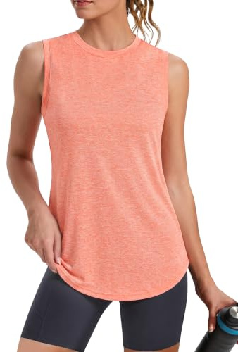 Gyabnw Damen Sport Tanktop ärmellos mit offenem Rücken | Für Yoga, Fitness, Running und Training, als ärmelloses Sportoberteil im Sommer
