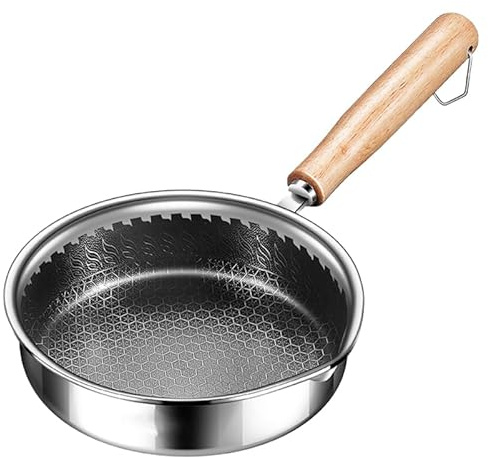 316 Edelstahl Bratpfanne Wokpfanne Induktion 32 Cm Waben-Antihaft-Pfanne FüR Steak Und Eier