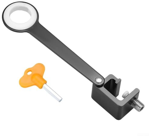 Window Locking System Adjustable Aluminum Alloy Design with Key for Maximum Security in for Home and Office (B)