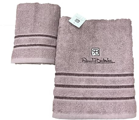 Renato Balestra 1 Set di 2 Asciugamani da bagno (1 viso e 1 bidet) Cipria