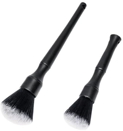 2Pcs Ultra Soft Car Detailing Brushes, Professional Car Interior Cleaning Brushes, Auto Interior Dusting Brush, Auto Detail Cleaning Brush for Dashboard Air Vents Leather Engine Bay Seat Dusting