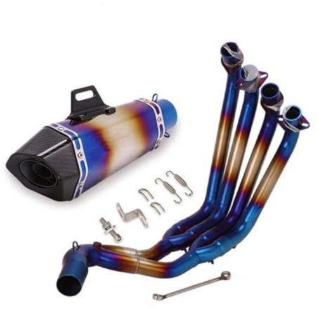 Per CBR650 CBR650R CB650F Sistema Completo Scarico Per Motociclette Escape Silenziatore Anteriore Centrale Modificato Silenziatore In Fibra Carbonio Tubo Centrale Scarico Motociclo(7)