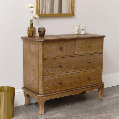 Melody Maison 4 Drawer Dark Wood Chest of Drawers - Ashwell Range