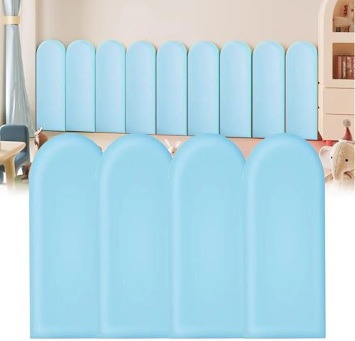 4PCS Panneaux Muraux 3D, Autocollants Imperméables Et Rembourrés En PU Avec Coussins Muraux Arqués Et Anti-Collision Pour Chambre Chambre D'enfant Et Lit - 40 * 20cm