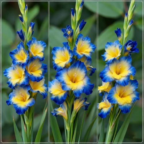Winterharte mehrjährige Gladiolen Rhizom- Blühende Rhizome- Ideale Gartenarbeit Seltene Gladiolen Gedeihen im Garten-15 Rhizome-E