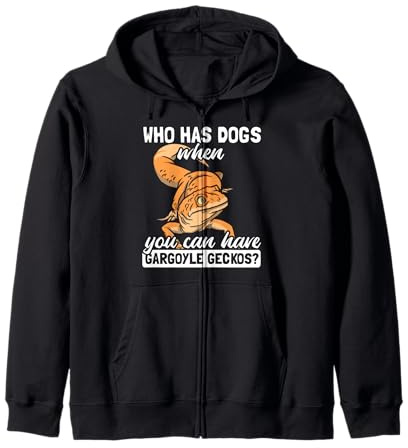 Gargoyle Gecko Reptile Lover | Funny Lizard Pet Owner Zip Hoodie