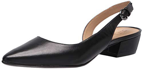 Naturalizer Women's Ballet Flats & Pumps - Banks Slingback, Black Leather, UK 6, Wide Fit