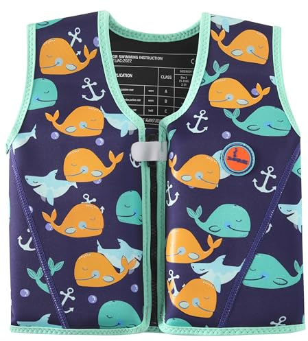 Swimbubs Kids Swim Vest – Swimming Jacket for Baby, Toddler & Kids, Learn to Swim Buoyancy Aid Float Vest (2-3 Years, Blue Whale)