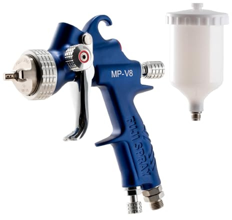 Fuji Spray Automotive Spray Gun with 600cc Nylon Cup(V8 Series-MP-V8 - Clear) | Automotive Paint Gun for Clear Coat | Minimal Paint Waste, Precise Fan Pattern Control| Patented Technology