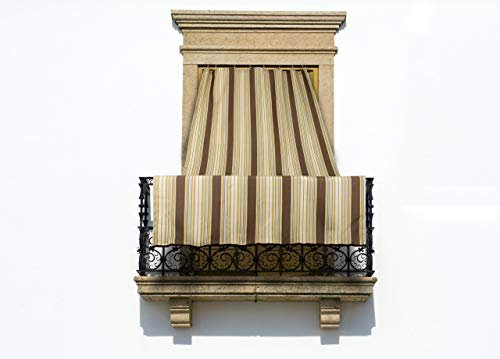 BIANCHERIAWEB Tenda Da Sole Ombreggiante Tendone A Caduta Per Esterno Balcone Fantasia Rigata Modello Riga Fine