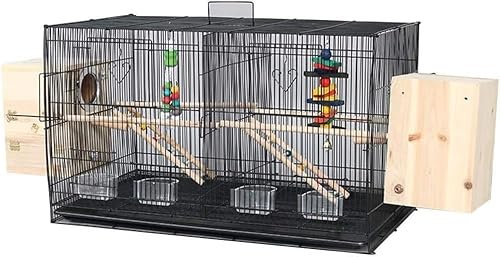 DLAZUM Professioneller Vogelkäfig für Haustiere, Vogelträger, Gartendekoration, Papageienkäfige für große Vögel, Nymphensittichkäfige mit Ständer, auffällig plattierter Vogelkäfig, Wellensittichkäf