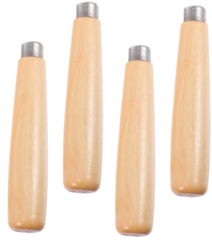 NUOBESTY 4 Stück Holzfeile Holzbearbeitungsfeile Feilen Holzbearbeitungsfeile Holzbearbeitungsfeilengriffe Kettensägenfeilengriff Werkzeuggriff Holzwerkzeuggriff Ergonomischer