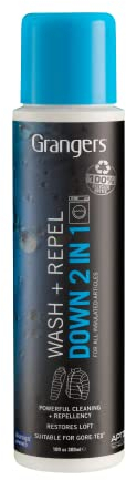 Grangers 2 in1 DOWN Wash & Repel 2 en 1 Nettoyant et Deperlant pour Duvet, Doudoune, Sac de Couchage
