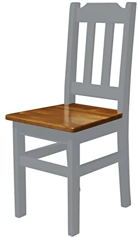 k koma Grau Holzstuhl MASSIV Kiefer Holz -NEU restaurantstuhl hotelstuhl Landhausstil (Eiche)