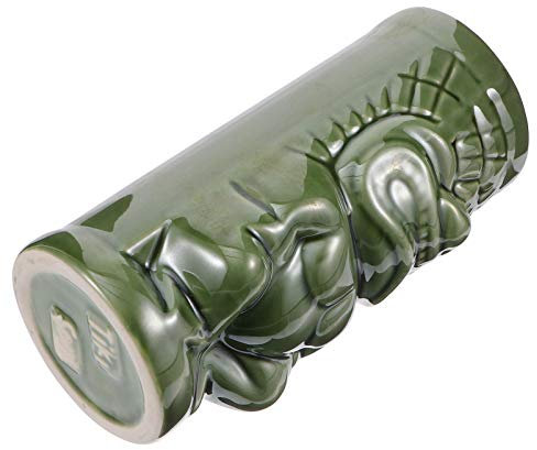ifundom Tiki Cocktail Tasses en Céramique Tasses De Fête Hawaïenne Vintage Aloha Verres Cocktail Exotique Lunettes pour Mai Tai Poinçon Pina Colada 370Ml