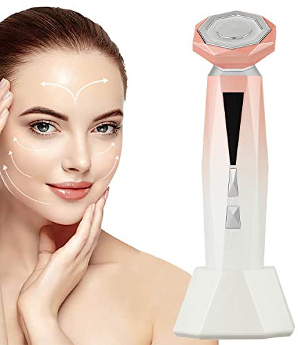 Masajeador Facial de Radiofrecuencia 6 Colores Ultrasonido Dispositivo de Belleza Facial EMS para Limpieza, Antienvejecimiento, Eliminación de Arrugas, Estiramiento de la Piel