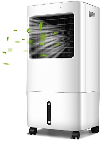 GOPLUS Rafraichisseur d’Air 4 en 1 avec Télécommande, Ventilateur Portable Mobile Sans Évacuation, Réservoir d’Eau 20L, 4 Vitesse, Refroidissement, Purification, Minuterie 7,5H, Silencieux, Chambre