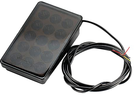 Yuikome Feu de Frein de Voiture à LED 15LED F1 Style Universal Shell Pilot Light Becquet de Voiture Feu de Stop à LED Feu Coque Noire