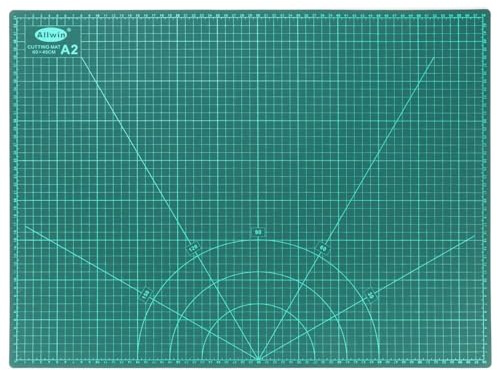 Holdfiturn A2 Cutting Mat Self Healing Non Slip Mat Multi Layer Printed Grid Lines Board for Craft Art Design (60 x 45 cm)