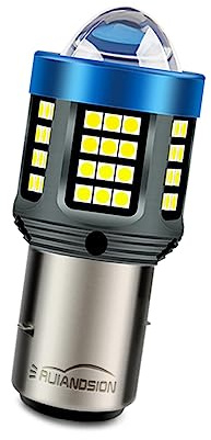 Ruiandsion BA20D Lampadina A LED per Fari Moto H6 DC 12-80V Super Luminosa con 66SMD Chips e Proiettore HD, Lampadina A LED Per Faro moto ad Alta/Bassa Intensità Luminosa, Bianco