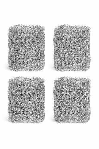 Re-Usable Kettle Descaler Ball Durable Long Life Stainless Steel - Remove Limescale & Prevent Furring - Pack of 4 | Durable mesh kettle accessories for hard water areas, daily boiling and scale collection