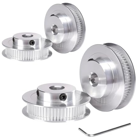 BZ 3D GT2 Riemenscheibe GT2 Pulley 80 Zähne 8mm Bohrung 6mm Breite Zahnriemenscheibe 80 Teeth 8mm Bore für 3D-Drucker,CNC 6mm Breite GT2 Zahnriemen.(4 Stück)