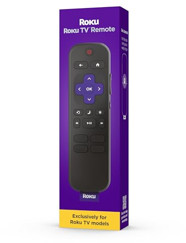Roku TV-Fernbedienung (offizielles Herstellerprodukt) – einfache Einrichtung und voreingestellte App-Verknüpfungen – Ersatz-Fernbedienung nur kompatibel mit RokuTV-Modellen (nicht Roku Player)