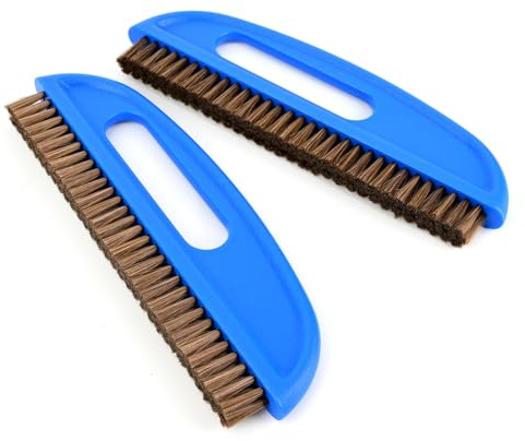 EHDIS Tapezierbürste 2 Stück, Pferdehaar Tapetenglättungsbürste, Aufhängbare Tapete Bauwerkzeuge, für die Anbringung von feinen Papieren, Blau