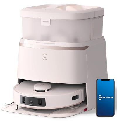 ECOVACS DEEBOT T30 PRO OMNI Robot Aspirapolvere con Mini Station, con TruEdge™ Mopping Technolgie, ZeroTangle™ Design, aspirazione 11.000 PA, pulizia mop con acqua calda e Smart Rewash, colore rosa